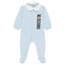 Baby Jumpsuit Lyseblå Logo Print