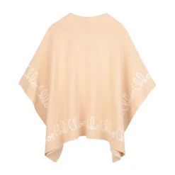 Beige Jacquard Logo Jakker Metal Spænde