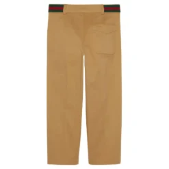 Beige Stretch Bomuld Bukser