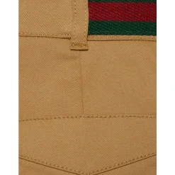 Beige Stretch Bomuld Bukser