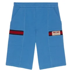 Blå Bermuda Shorts med Web Indsats
