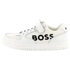 Hvide Logo Sneakers med Elastikbånd