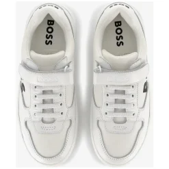 Hvide Logo Sneakers med Elastikbånd
