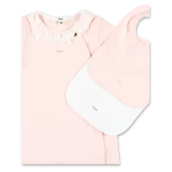 Lyserød Pulver Overall Baby Gave Sæt