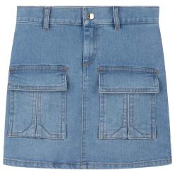 Patch Pocket Denim Nederdel